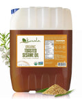 Kevala Organic Toasted Sesame Oil Cold Pressed and Unrefined Oil for Daily Cooking and Baking Made with Top Selection Roasted Sesame Seeds Great for StirFry Vegetables 8 oz Glass Bottle