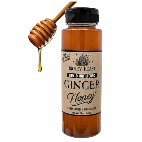 HONEY FEAST New Zealand Manuka Infused Honey with Propolis 12oz - Raw Manuka Honey, Patent Pending Formula, MGO182 Rating, Manuka Honey New Zealand