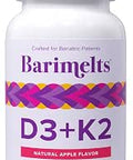 Barimelts Vitamin D3 + K290 FastDissolving Tablets (3Month Supply) Bariatric Vitamins for Women with Vitamin D3 5000 IU and K2 as MK7 Natural Apple Flavor