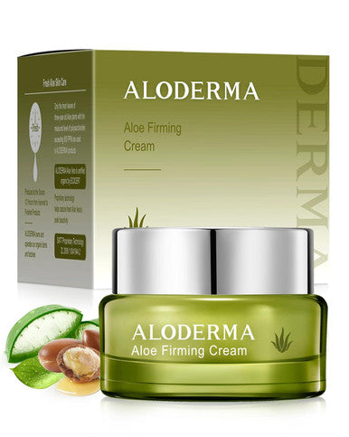 Aloderma Soothing Face Cream Made With 75% Organic Aloe Vera - Calming Facial Cream With Squalane & Vitamin E For Dry Sensitive Skin - Reduces Redness Helps Protect Damaged Skin 50G/1.76Oz