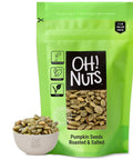 Oh! Nuts Pumpkin Seeds - Roasted Salted - 2 lb - No Shell Pepitas - Packed in New York Zip-Seal Bag for Exceptional Freshness
