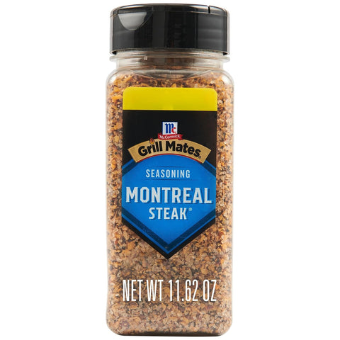 McCormick Grill Mates Seasoning, Montreal Steak, No MSG Added, Gluten Free, No Artificial Flavors, For Transforming Everyday Cuts of Meat and Vegetables into a Grilling Masterpiece, 11.62 oz