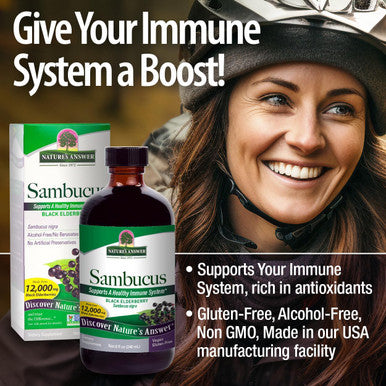 Nature'S Answer Alcohol Sambucus Black Elder Berry Extract 8-Fluid Ounce| Immune Support|