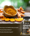 Vitacook Turmeric Curcumin 1800Mg, 95% Curcuminoids For Potency, Superior Absorption With Black Pepper Extract, Raw Whole Root, Vegan Joint & Muscle Support, Non-Gmo, 90 Veggie Caps