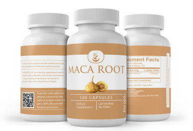 PURE ORIGINAL INGREDIENTS Maca Root, (100 Capsules) Always Pure, No Additives Or Fillers, Lab Verified