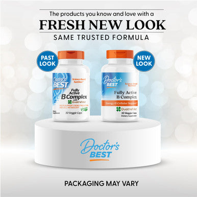 Doctor's Best Fully Active B Complex Non GMO Gluten Free Vegan Soy Free Supports Energy Production 30 Veggie Caps