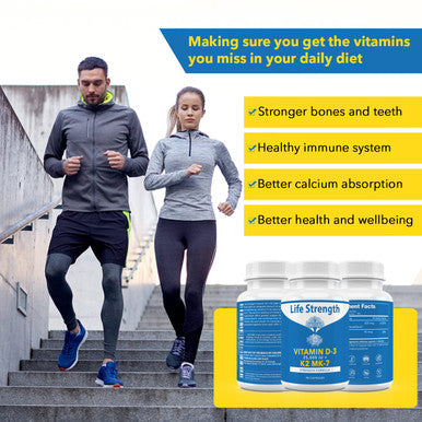 Life Strength Lifestrength Vitamin K2 (Mk7) + D3 25,000Iu Supplement - Extra Strength, Non Gmo, Easy To Swallow, No Fillers - Supports Immune & Bone Health