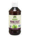 NOW Foods, Certified Organic Monk Fruit Liquid, Zero-Calorie Liquid Sweetener, Non-GMO, Low Glycemic Impact, 2-Ounce