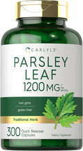 Carlyle Parsley Leaf Capsules 1200mg | 300 Count | Non-GMO Gluten Supplement