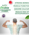 Lifeable Calcium Magnesium Zinc With Vitamin D3 Gummies Great Tasting Calcium Magnesium Zinc D3 Supplement For Tooth And Bone Health Calcium Gummies For Adults 90 Gummies