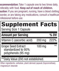 Nature's Way Premium Extract Grape Seed with Vitamin C, 100 mg per Serving, 30 Capsules