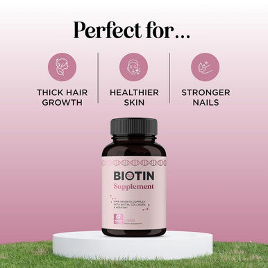 Thicker Hair Growth Vitamins For Women - Extra Strength Biotin And Collagen Supplement With Healthy Hair Vitamins For Hair Loss - Visibly Stronger And Fuller Hair Growth Supplement (1 Month) (Womens)