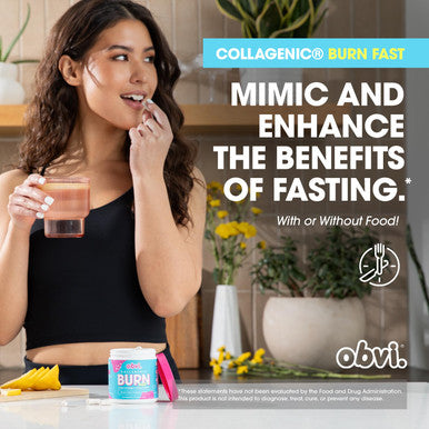 Obvi Multi Collagen Burn Fast Hydrolyzed Collagen Peptides Types I, II, III, V, X Keto and Gluten Free 30 Servings