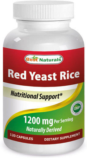 Best Naturals Red Yeast Rice 600 Mg Capsules 120 Capsules 2 Capsules Per Serving/1200Mg Per Serving