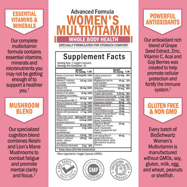 Multivitamin for Women with Vitamin D3 Multivitamins Supplement 60Ct