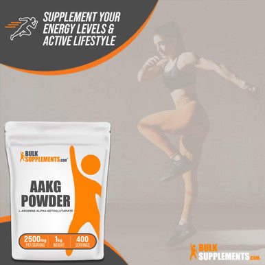 Bulksupplements.Com Aakg Powder - Arginine Alpha-Ketoglutarate, Akg Supplement - Nitric Oxide Supplement, Arginine Supplement - Unflavored & Gluten Free, 2500Mg Per Serving, 1Kg (2.2 Lbs)