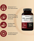 Naturebell Zinc Quercetin With Vitamin C & D3, 240 Capsules Quercetin 1,000Mg, 4 In 1 Zinc 50Mg, Vitamin C 250Mg, Vitamin D3 5,000 Iu ÃƒÂ¢Ã¢â€šÂ¬Ã¢â‚¬Å“ Zincvanta Advanced Immune Defense & Lung Support