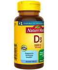 Nature Made Vitamin D3 90 Softgels Vitamin D 2000 Iu (50 Mcg) Helps Support Immune Health Strong Bones And Teeth & Muscle Function 250% Of The Daily Value For Vitamin D In One Daily Softgel