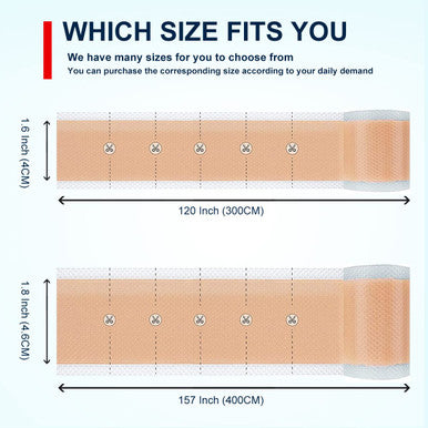 Silicone Scar Sheets For Surgical Scars, Scar Tape(1.8X157 Inch), C Section Scar Silicone Strips, Medical Grade, Reusable, Soften And Flattens Scars, Breast, Keloid, Professional Scar Patches.