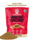 Lakanto Golden Monk Fruit Sweetener with Erythritol, Raw Cane, 5 lb | Raw Cane Sugar Substitute for Coffee, Tea, Baking, Smoothie, Sauce, Marinade, Zero Calorie, Keto, Zero Net Carbs