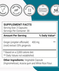 Supersmart Super Gingerols 400 mg Per Day Ginger Root Extract Standardised to 20 Gingerols Digestive Support Anti Inflammatory Supplement NonGMO Gluten Free 60 Vegetarian Capsules