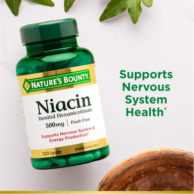 Nature's Bounty Set Of 3 Niacin Flush 500 Mg 120 Capsules By Maven Gifts