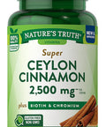 Nature's Truth Cinnamon with Biotin and Chromium Capsules, 60 Count