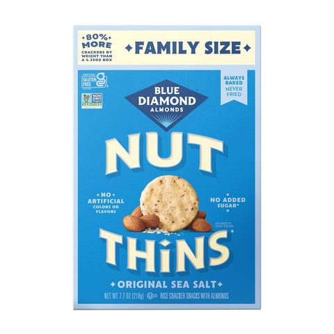 Blue Diamond Almonds Nut-Thins Hint of Sea Salt, 4.25 oz, Pack of 6