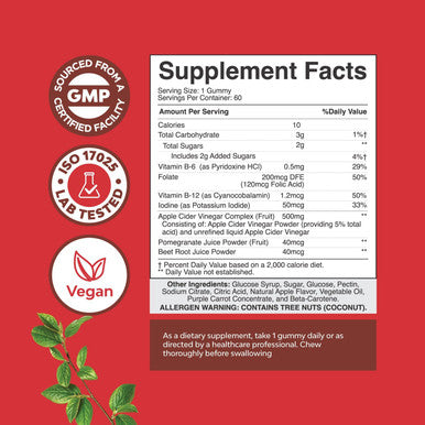 Natures Craft ACV Apple Cider Vinegar Gummies - Superfood Infused ACV Gummies Vitamins for Adults for Detox Cleanse Immune Support Digestion and Glowing Skin - Delicious Daily Energy Gummies with Vitamin B Complex