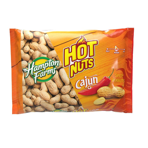 Hampton Farms Hot Nuts Cajun Spicy Peanuts, 10 oz.(Pack of 2)