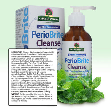 Nature'S Answer PerioCleanse Oral Rinse and Oral Cleansing Concentrate | Cool Mint Flavor | Fluoride- Alcohol No Artificial Preservatives Colors Dyes or Sweeteners 4oz