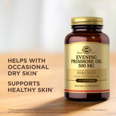 Solgar Evening Primrose Oil 500 Mg - 90 Softgels - Cold Pressed Source Of Gla - Gluten Free Dairy Free - 90 Servings