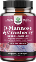Natures Craft D Mannose with Cranberry Extract Capsules - Potent D Mannose Capsules for Kidney Cleanse and Urinary Tract Health for Women - D-Mannose 1000mg Capsules with 1000mg Per Serving (1 Month Supply)