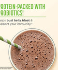 Nutrisystem Chocolate Fudge Turbo Protein and Probiotic Shake Mix, Meal Replacement Shake,15g of Protein, 21 Vitamins and Minerals, 25 Servings