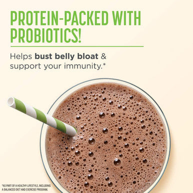 Nutrisystem Chocolate Fudge Turbo Protein and Probiotic Shake Mix, Meal Replacement Shake,15g of Protein, 21 Vitamins and Minerals, 25 Servings