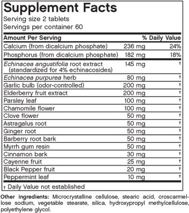 Garlic Echinacea Elderberry+ 120 Tabs