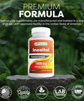Best Naturals Inositol 1000 mg 120 Tablets (120 Count (Pack of 1)) (120 Count (Packf of 3))