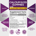 Nature'S Nutrition Sugar Calcium Gummy Bites Plus 400 IU Vitamin D3 Bone Health & Immune Support Supports Bone Strength - Chewable Calcium Nutrition Supplement Non-GMO Orange Flavor Chews - 60 Gummies