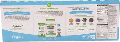 Orgain Organic Vegan Plant Based Nutritional Shake Vanilla Bean 11 Ounce 12 Count