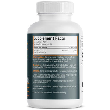 Bronson Vitamin C 500 Mg Supports A Healthy Immune System & Antioxidant Protection, Non-Gmo, 100 Vegetarian Tablets
