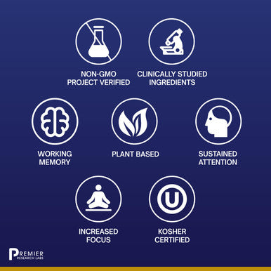 Premier Research Labs Cognitropic - Supports Memory, Brain Health Support & Focus - With Spearmint, Rosemary, Choline & Coffee