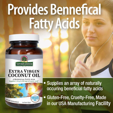 Nature's Answer Coconut Oil, Extra Virgin 120 ea