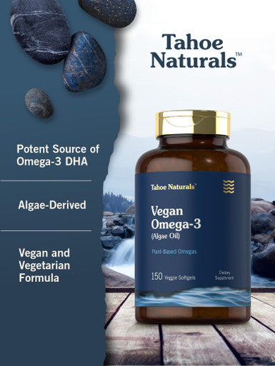 Carlyle Vegan Omega 3 Supplement | 150 Softgels | From Algae Oil | Non-Gmo & Gluten Free | Tahoe Naturals