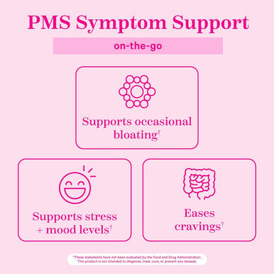 Pink Stork Organic PMS Support Sweets for Teens and Women - Simple & Natural Ingredients Vitamin B6 and Peppermint - Period Digestion Bloating Mood Swings - 30 Drops