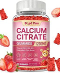 Calcium Citrate Gummies 1200 Mg Calcium Gummies Supplements For Women and Men With Vitamin D3 K2 Magnesium Zinc B6 and B12 High Absorption For Bone Muscle and Immune Support Strawberry Flavor60 Ct