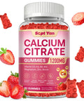 Sept Yan Calcium Citrate Gummies 1200 Mg Calcium Gummies Supplements For Women & Men With Vitamin D3 K2 Magnesium Zinc B6 & B12 High Absorption For Bone Muscle & Immune Support Strawberry Flavor60 Ct