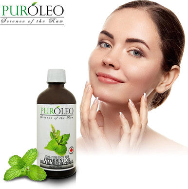PUROLEO Peppermint Essential Oil, 4 FL OZ/120 ML (Large Bottle) 100% Pure Natural Undiluted, for Aromatherapy (MADE IN CANADA)