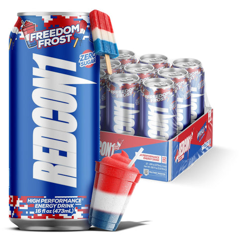 REDCON1 Energy High Performance Drink, Cali Splash - Zero Sugar Energy Drink with Alpha GPC Nootropic - 200mg of Natural Caffeine from Green Coffee Beans - Vitamin B6, B12 & B5 to Boost Mood (12 ct)
