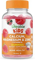 Lifeable Kids Calcium Magnesium Zinc Gummies Calcium with Vitamin D3 Great Tasting Calcium Supplements for Kids Calcium Gummies for Bone Health 90 Gummies