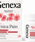 Genexa Arnica Tablets for Pain Relief Formula | Alleviate Muscle & Joint Pain Soreness & Stiffness | Delicious Organic Grape Flavor | Homeopathic Remedy Made Clean | 300 Chewable Tablets (3 Pack)